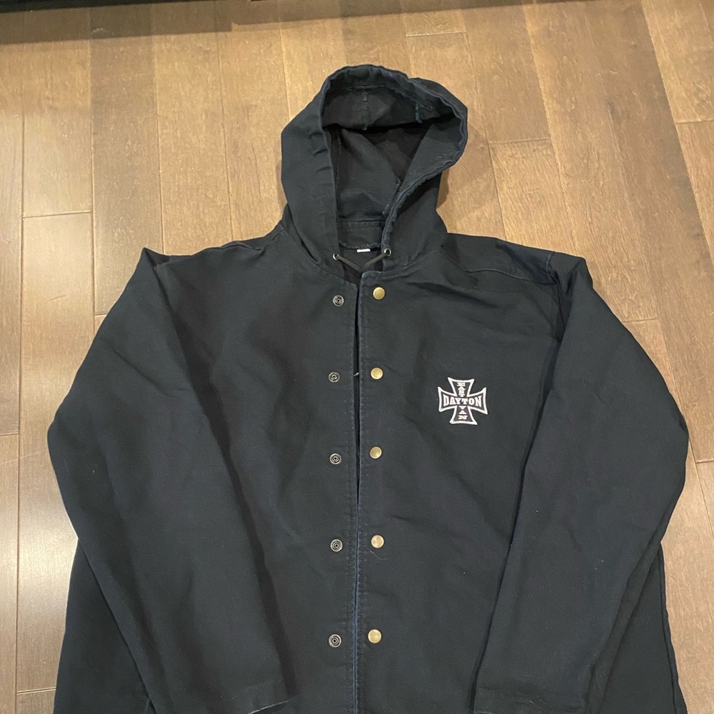Dayton boots denim jacket size XL